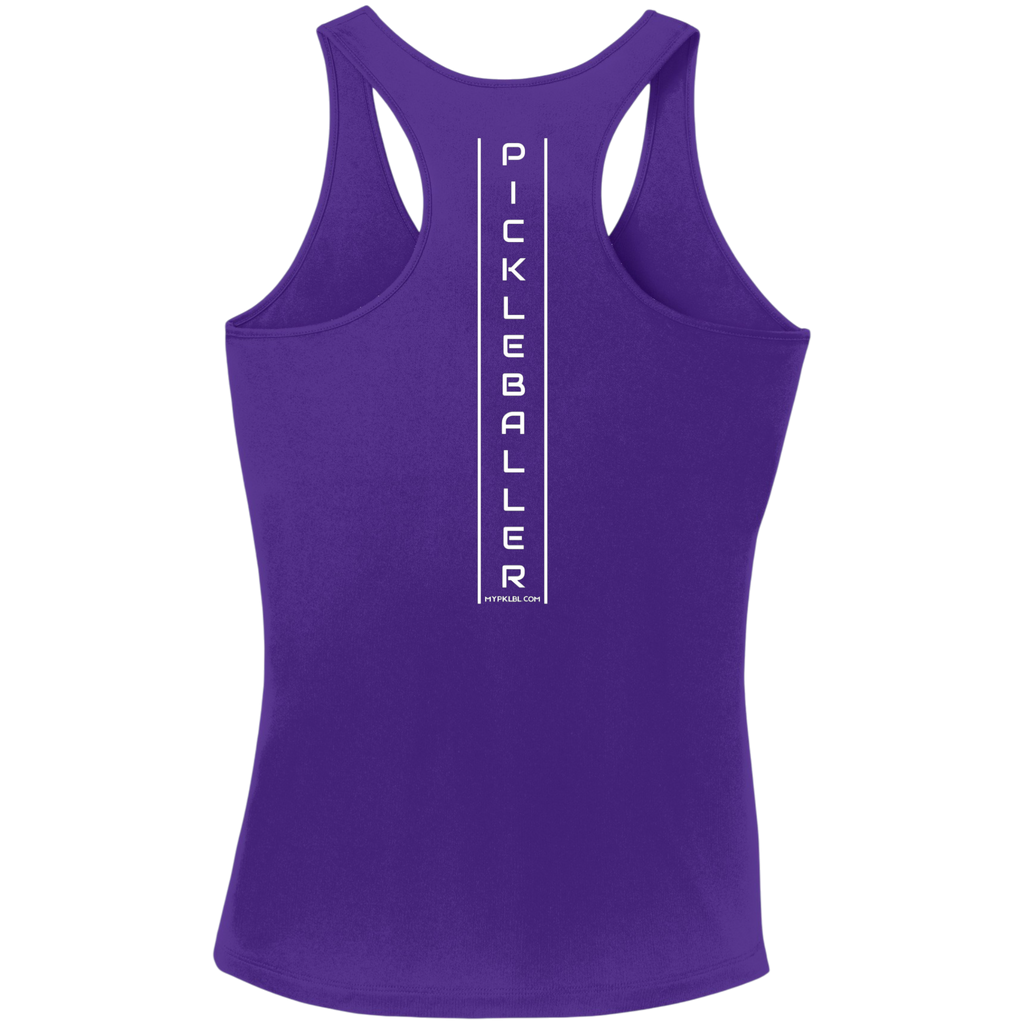 My pklbl Womens Racerback Tank Thin Back Logo