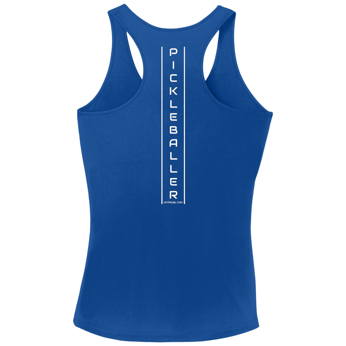 My pklbl Womens Racerback Tank Thin Back Logo