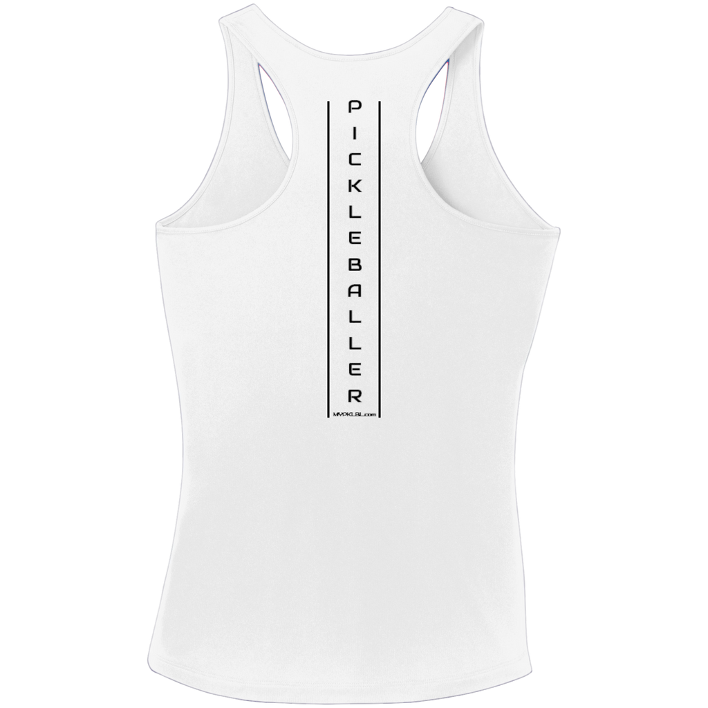 My pklbl Womens Racerback Tank Thin Back Logo