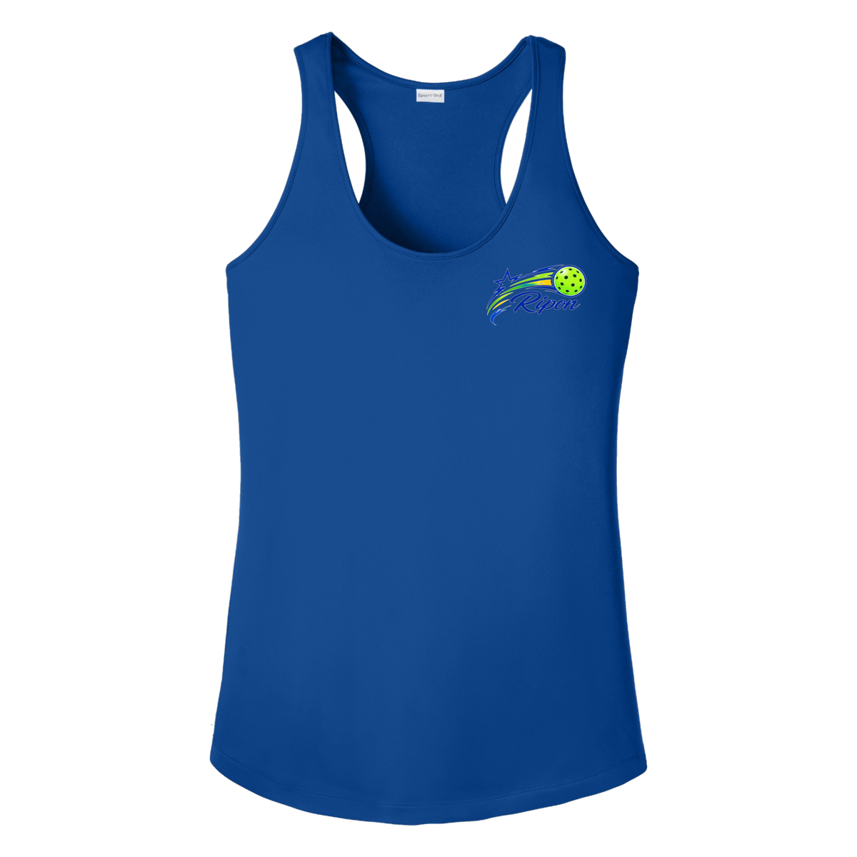 Ripon Womens Racerback Tank Small Logo
