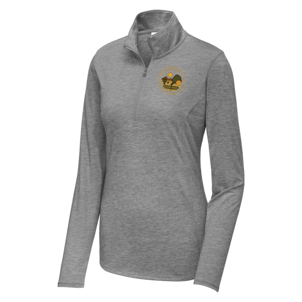 PebbleCreek Womens Quarter Zip Anniv Logo