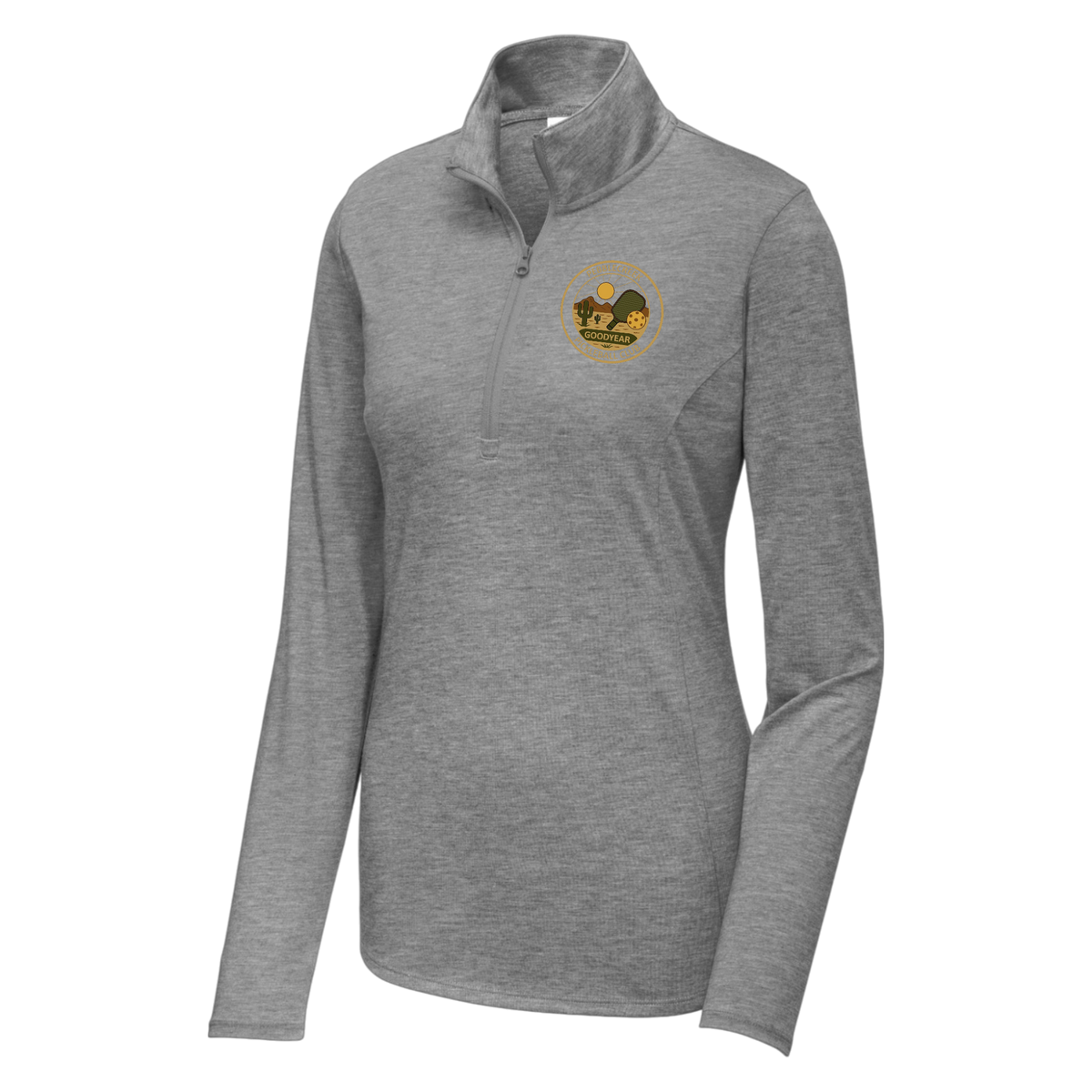 PebbleCreek Womens Quarter Zip Alt Logo