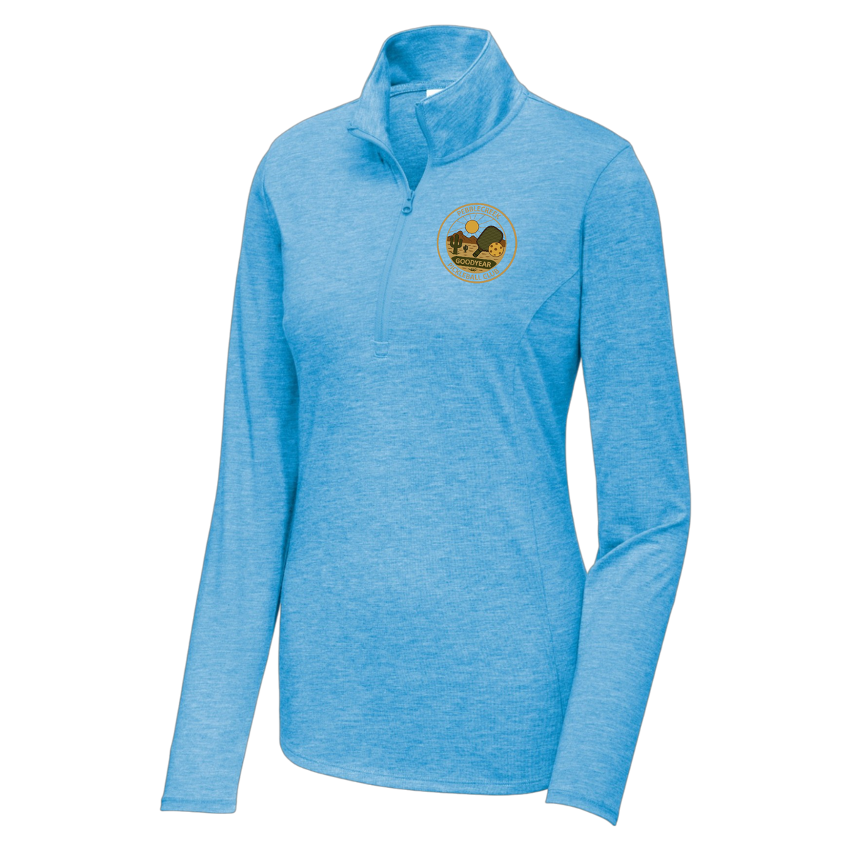 PebbleCreek Womens Quarter Zip Alt Logo