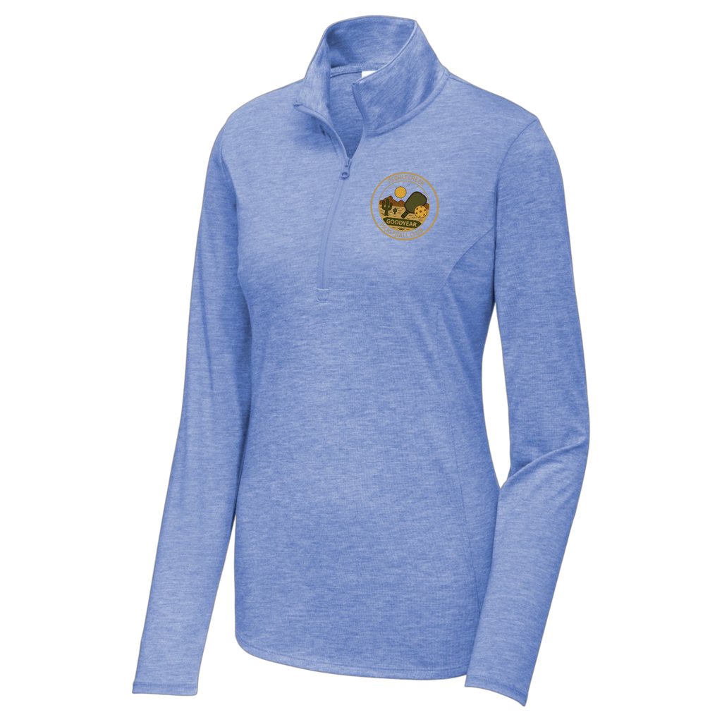 PebbleCreek Womens Quarter Zip Alt Logo