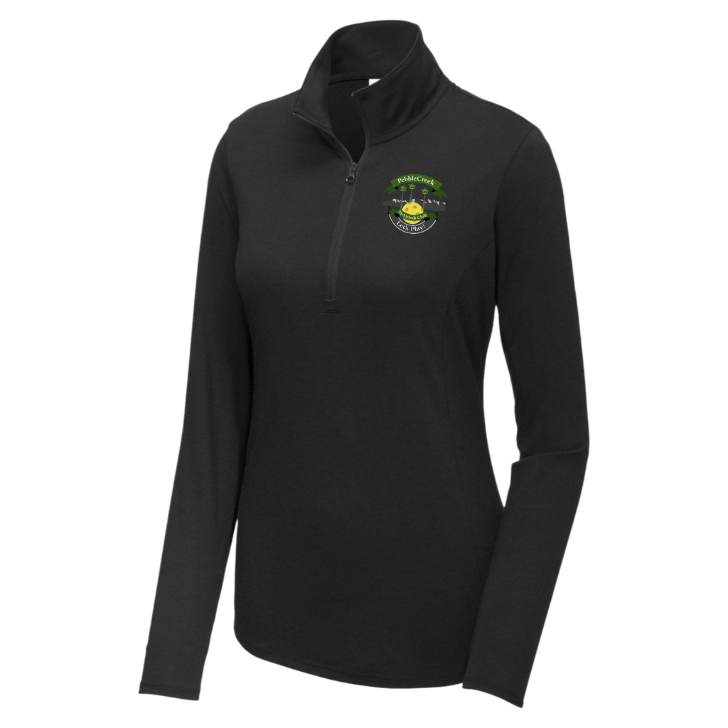 PebbleCreek Womens Quarter Zip Main Logo