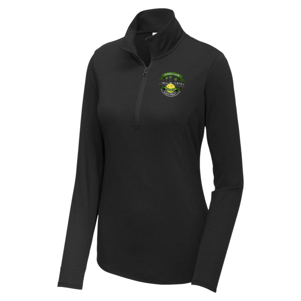 PebbleCreek Womens Quarter Zip Main Logo