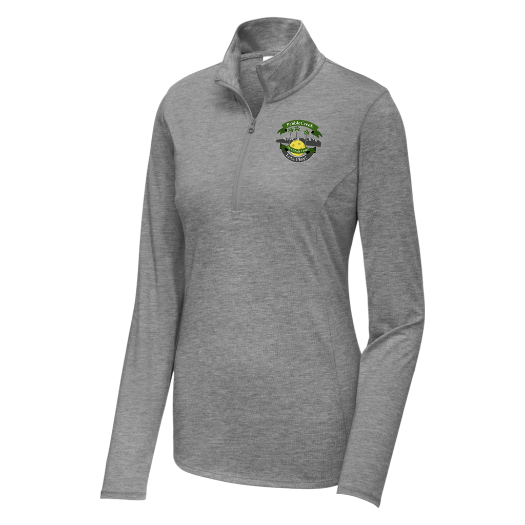 PebbleCreek Womens Quarter Zip Main Logo