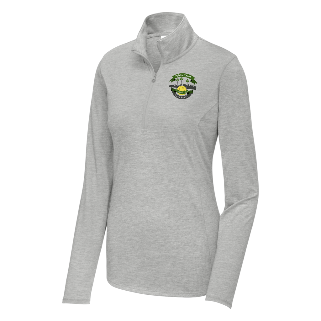PebbleCreek Womens Quarter Zip Main Logo