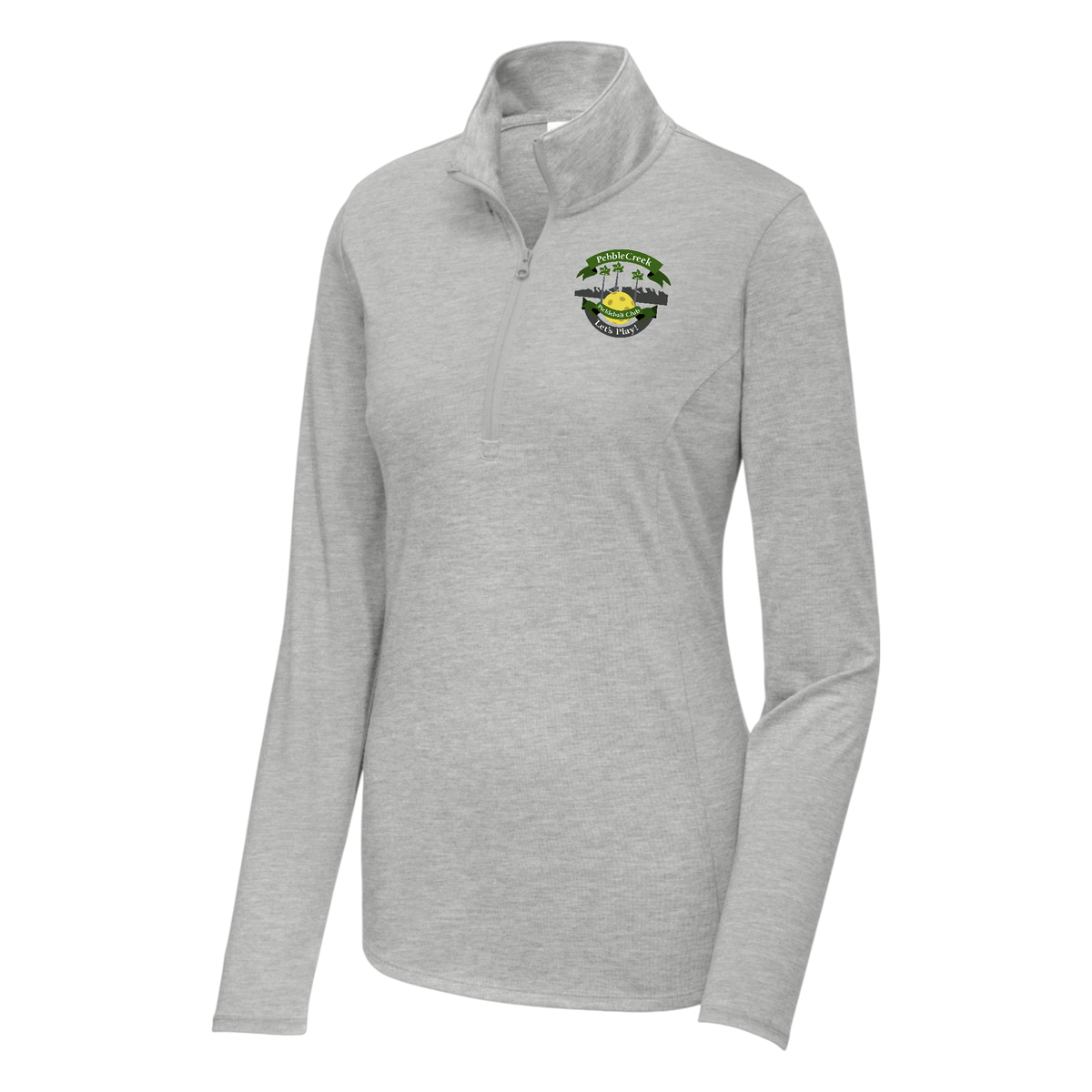 PebbleCreek Womens Quarter Zip Main Logo