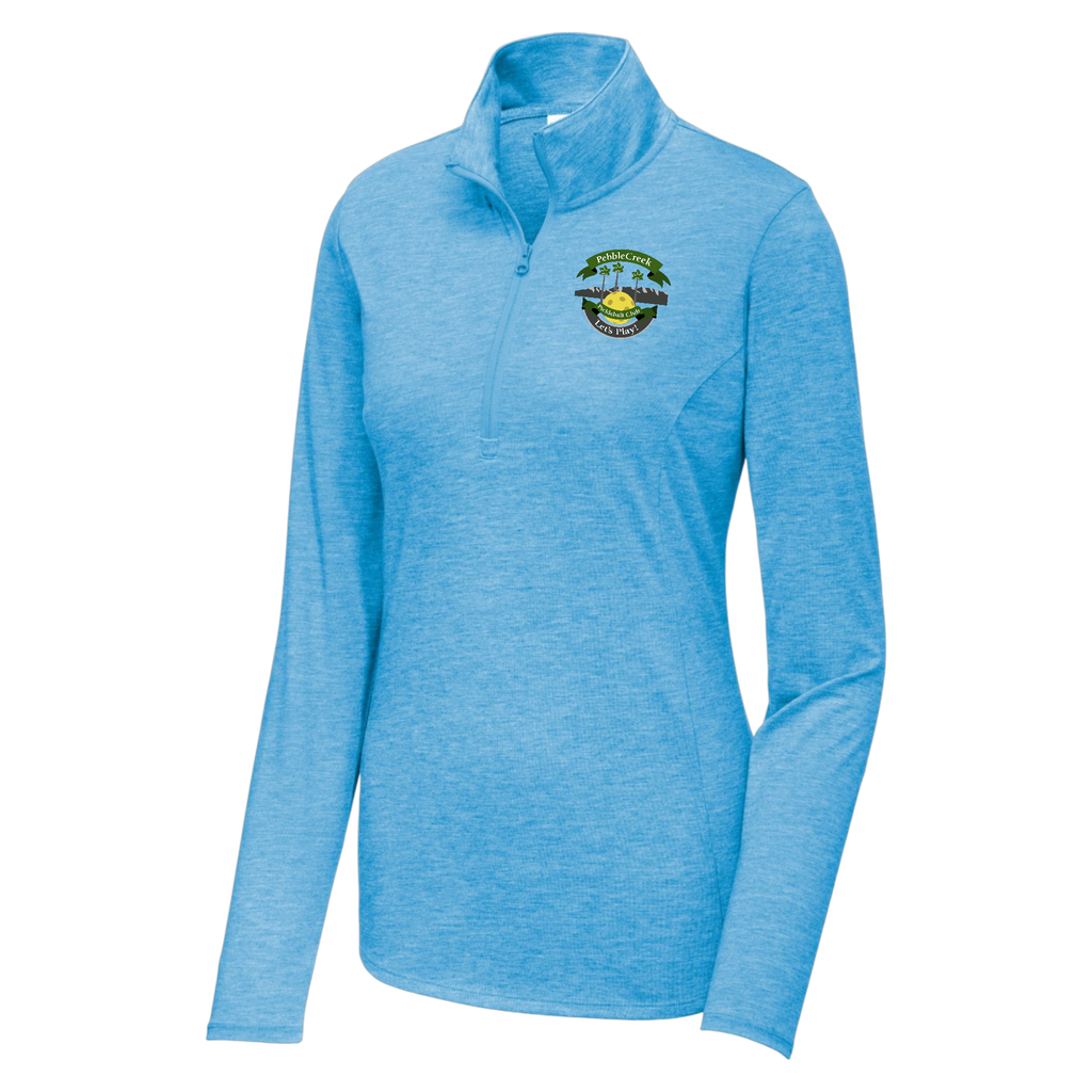 PebbleCreek Womens Quarter Zip Main Logo