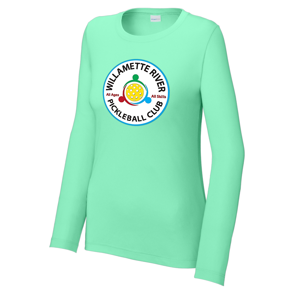Willamette Womens Performance Long Sleeve Crew Neck Tee Large Logo