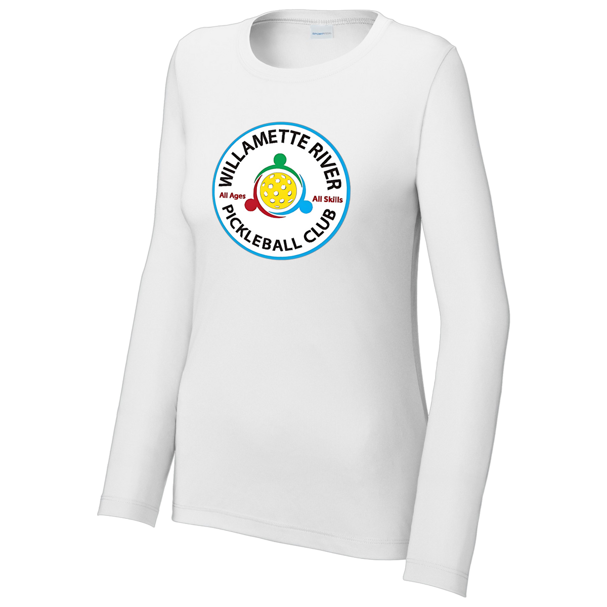 Willamette Womens Performance Long Sleeve Crew Neck Tee Large Logo