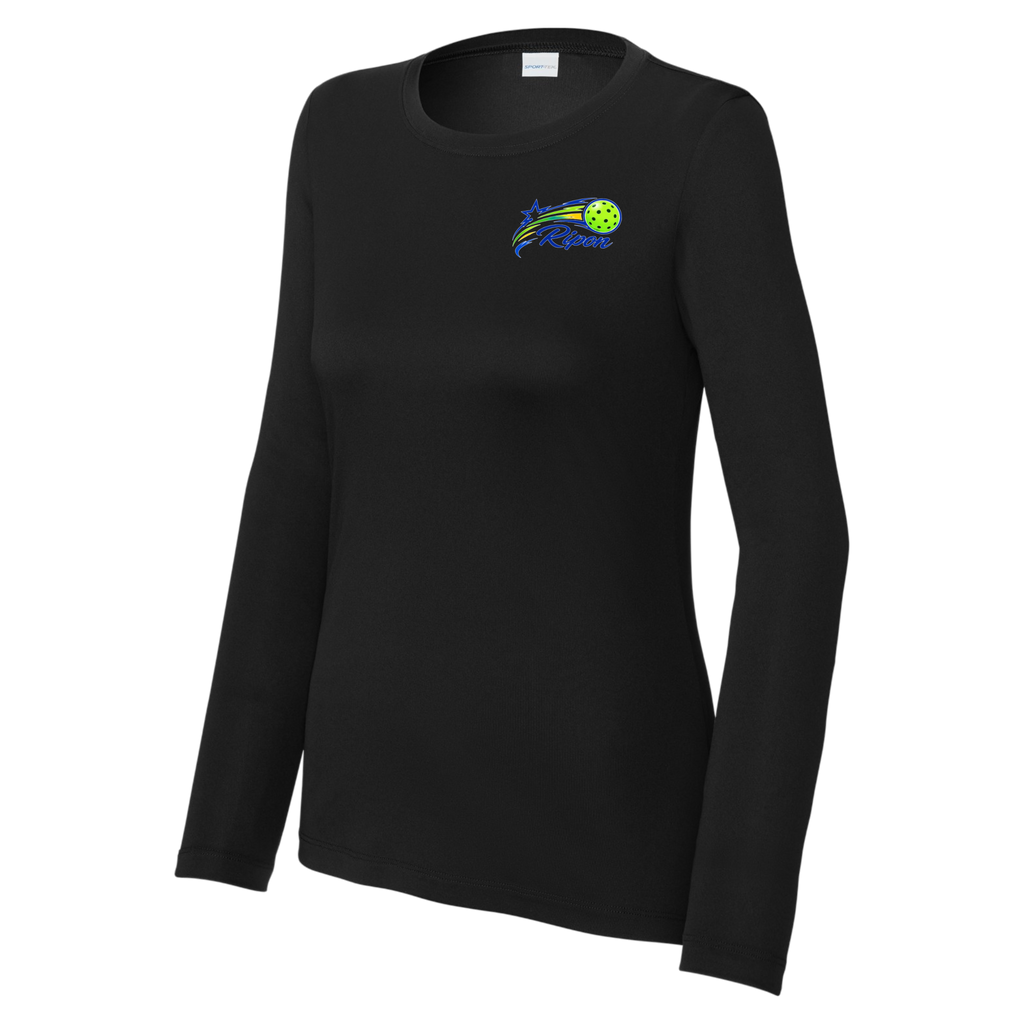 Ripon Womens Performance Long Sleeve Crew Neck Shirt Small Logo