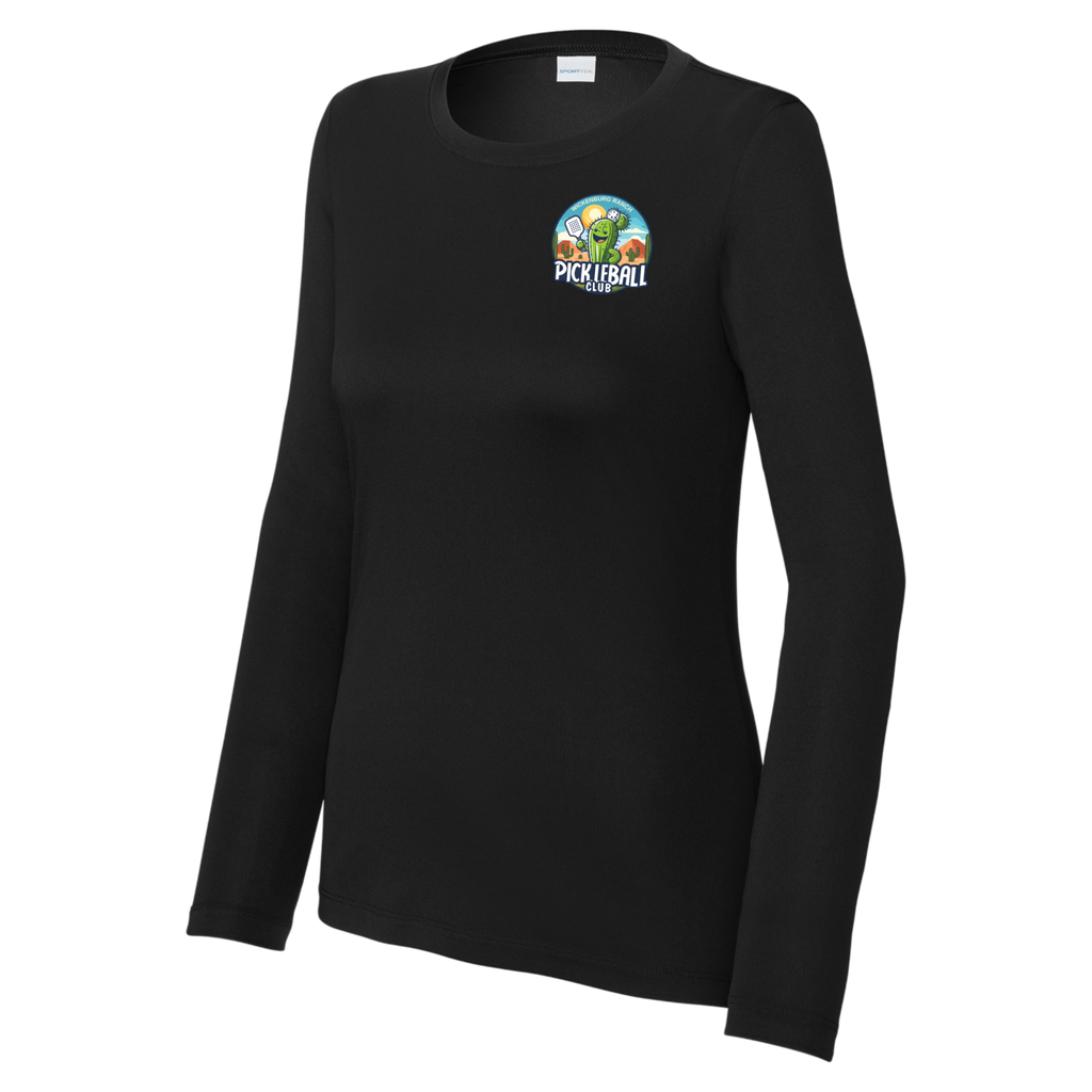 Wickenburg Womens Performance Long Sleeve Crew Neck Shirt Small Logo