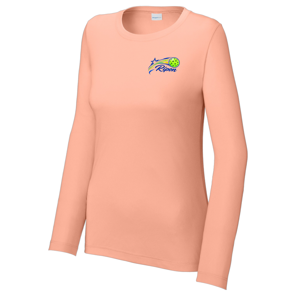 Ripon Womens Performance Long Sleeve Crew Neck Shirt Small Logo
