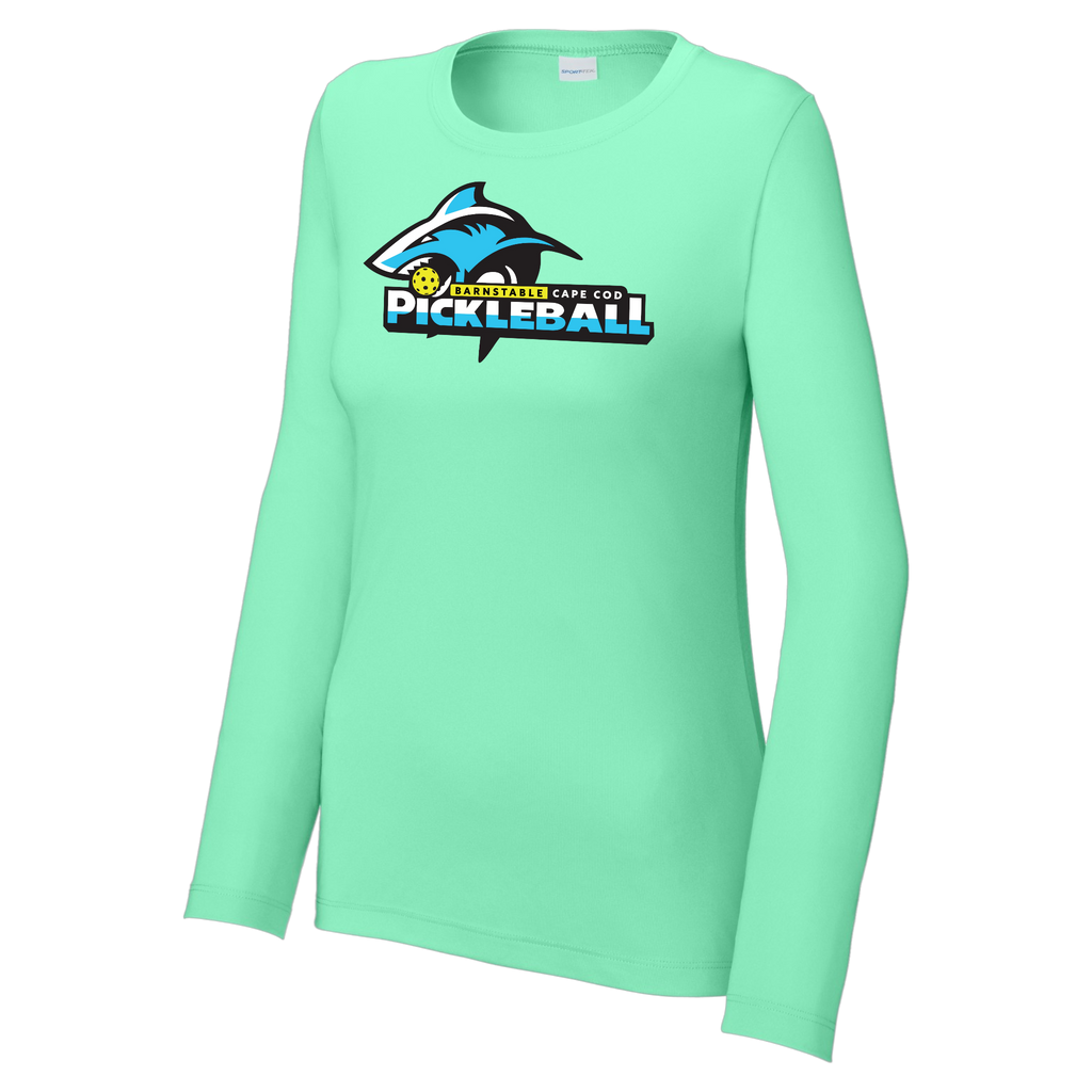 Barnstable Lakes Womens Performance Long Sleeve Crew Neck Shirt Large Logo