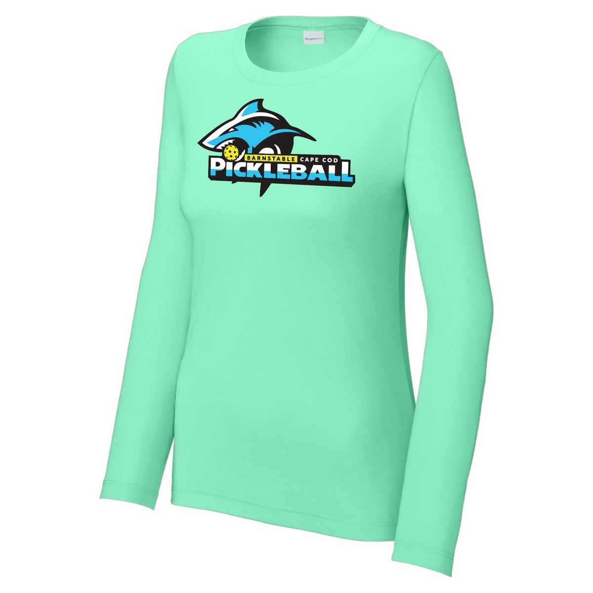 Barnstable Lakes Womens Performance Long Sleeve Crew Neck Shirt Large Logo