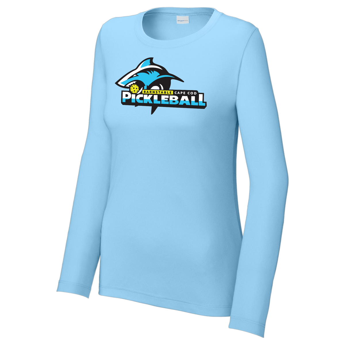 Barnstable Lakes Womens Performance Long Sleeve Crew Neck Shirt Large Logo