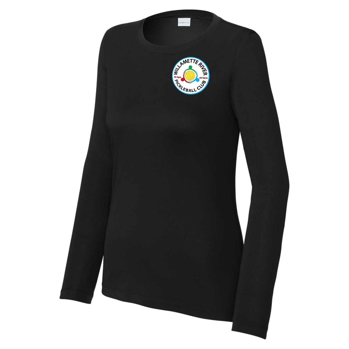 Willamette Womens Performance Long Sleeve Crew Neck Tee Small Logo