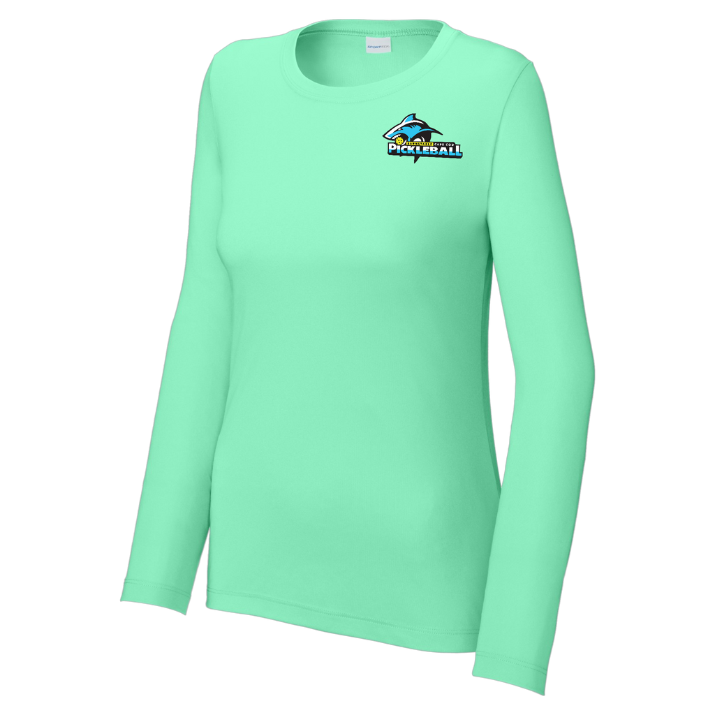 Barnstable Womens Performance Long Sleeve Crew Neck Shirt Small Logo