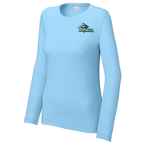 Barnstable Womens Performance Long Sleeve Crew Neck Shirt Small Logo