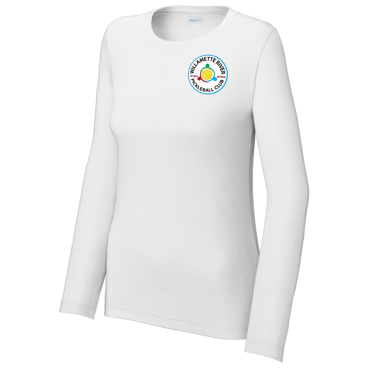 Willamette Womens Performance Long Sleeve Crew Neck Tee Small Logo