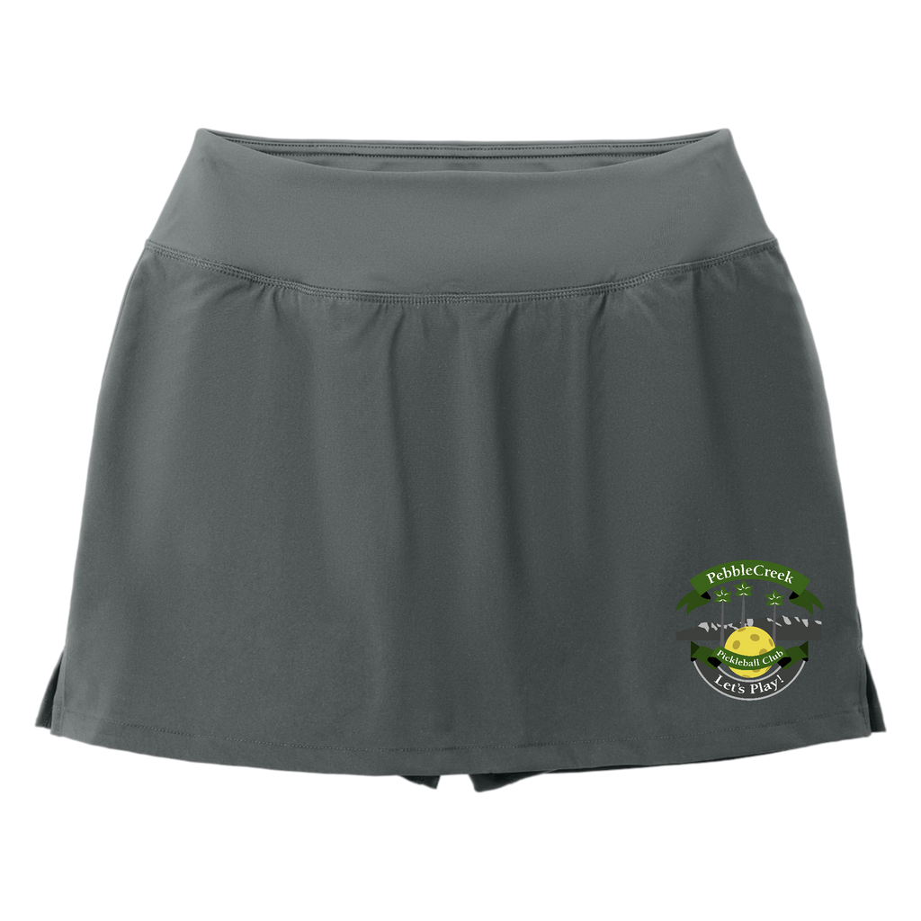 PebbleCreek Womens Performance Skort Main Logo