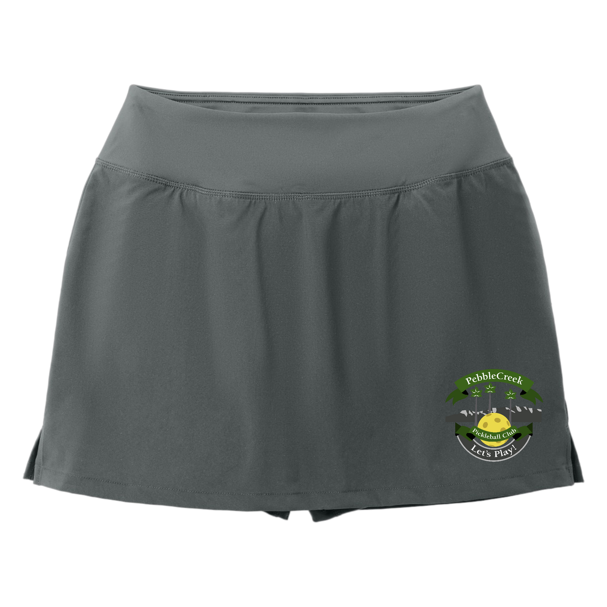 PebbleCreek Womens Performance Skort Main Logo