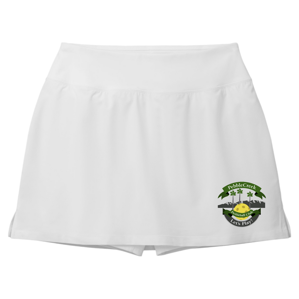 PebbleCreek Womens Performance Skort Main Logo