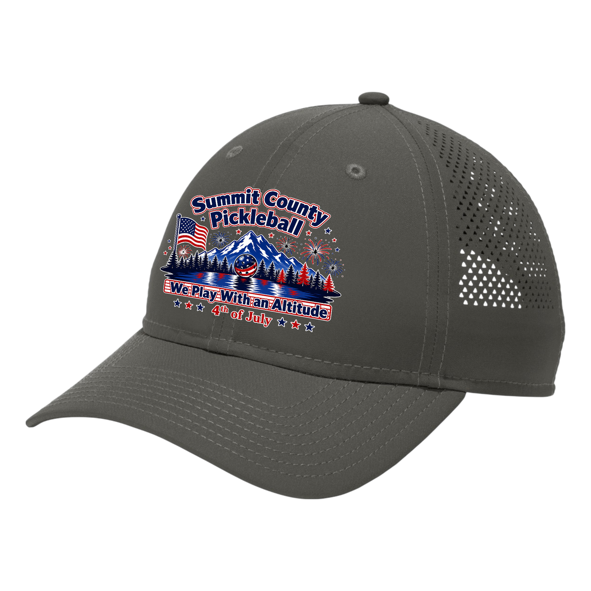 Summit Unisex Perforated Performance Cap 4th of July