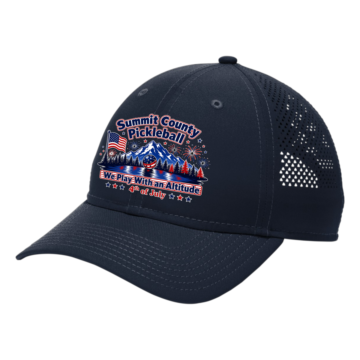 Summit Unisex Perforated Performance Cap 4th of July