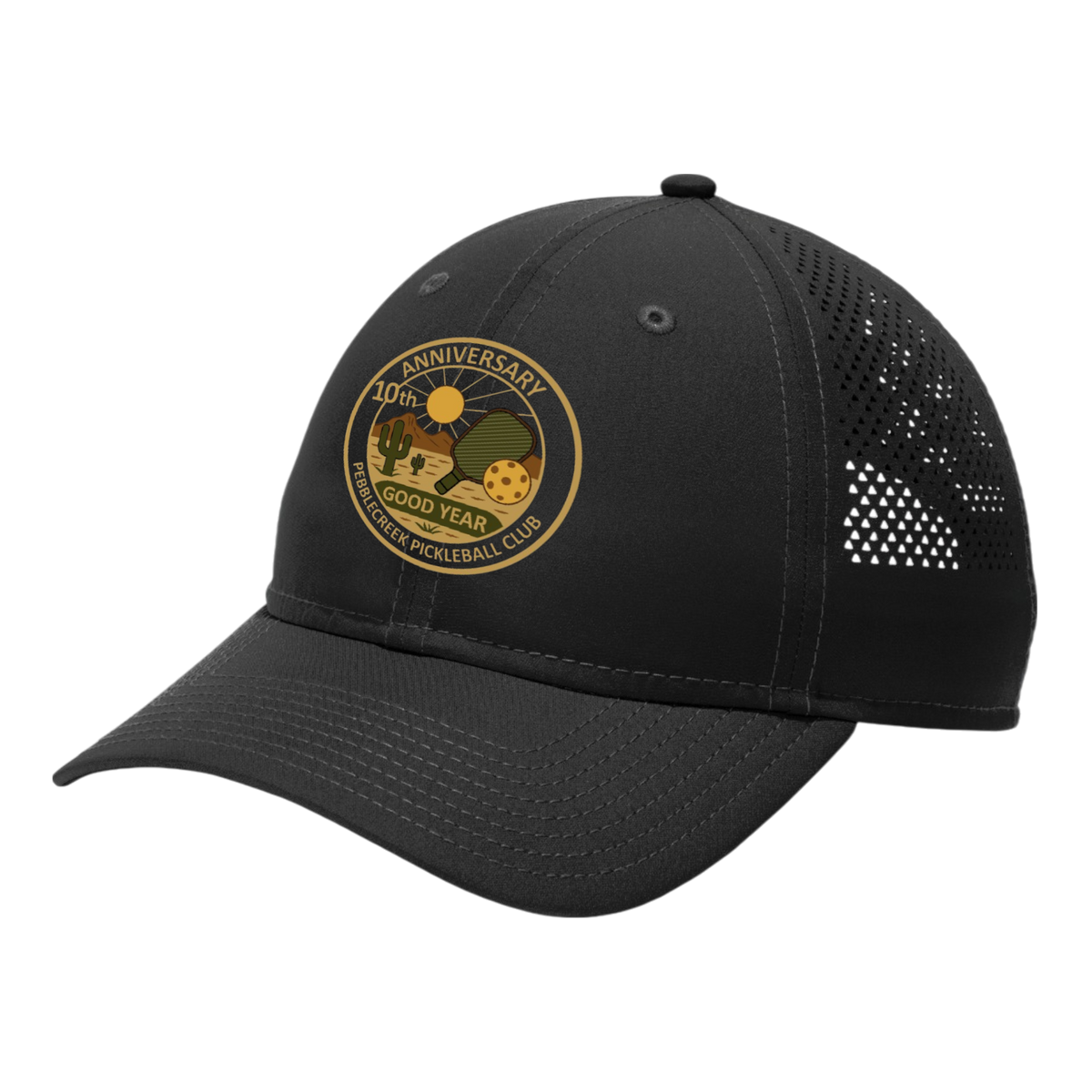 PebbleCreek Unisex Perforated Performance Cap Anniv Logo