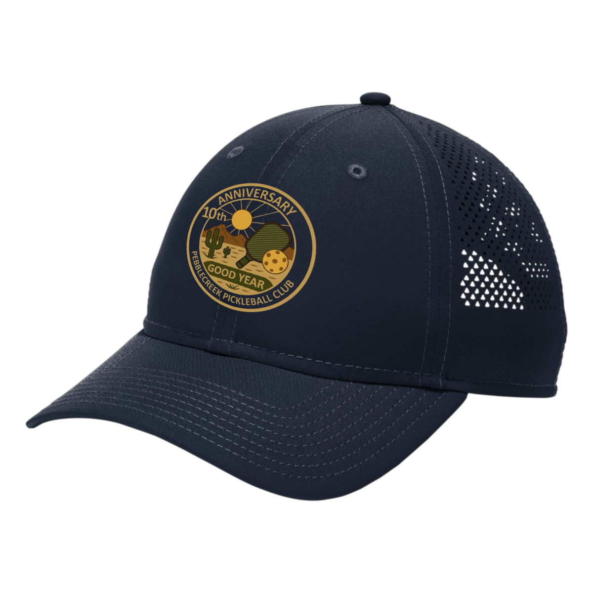 PebbleCreek Unisex Perforated Performance Cap Anniv Logo