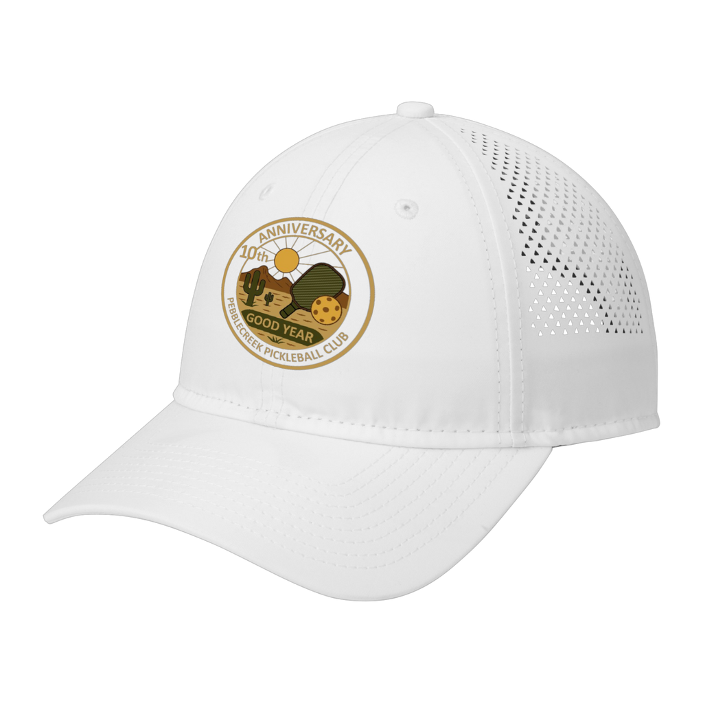 PebbleCreek Unisex Perforated Performance Cap Anniv Logo