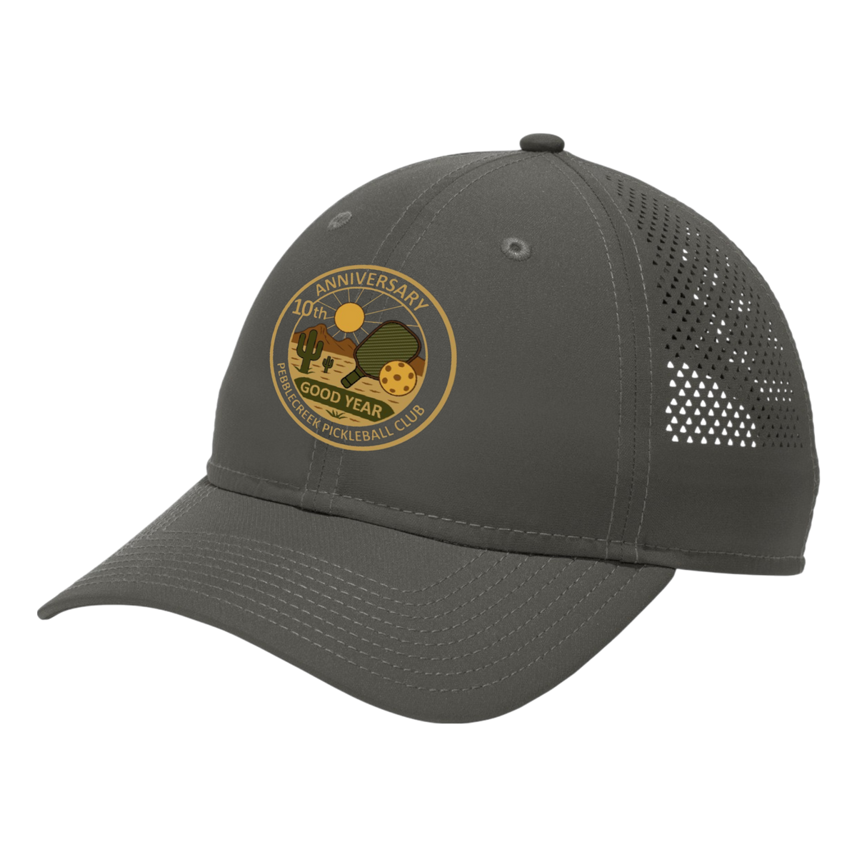 PebbleCreek Unisex Perforated Performance Cap Anniv Logo