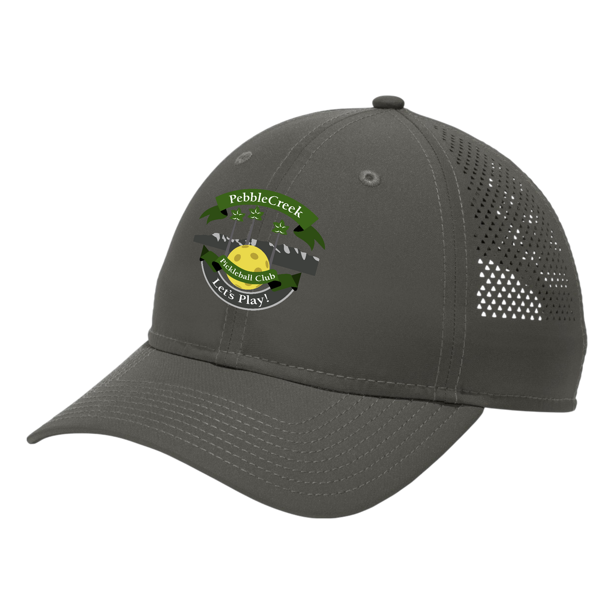 PebbleCreek Unisex Perforated Performance Cap Main Logo