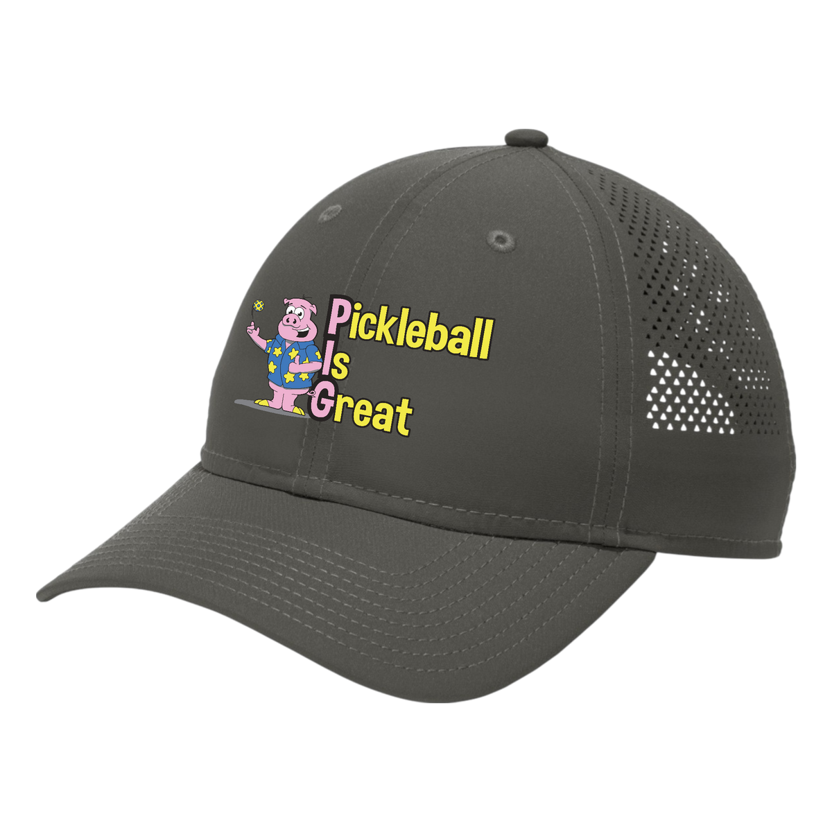 PIG Unisex Perforated Performance Cap Main Logo
