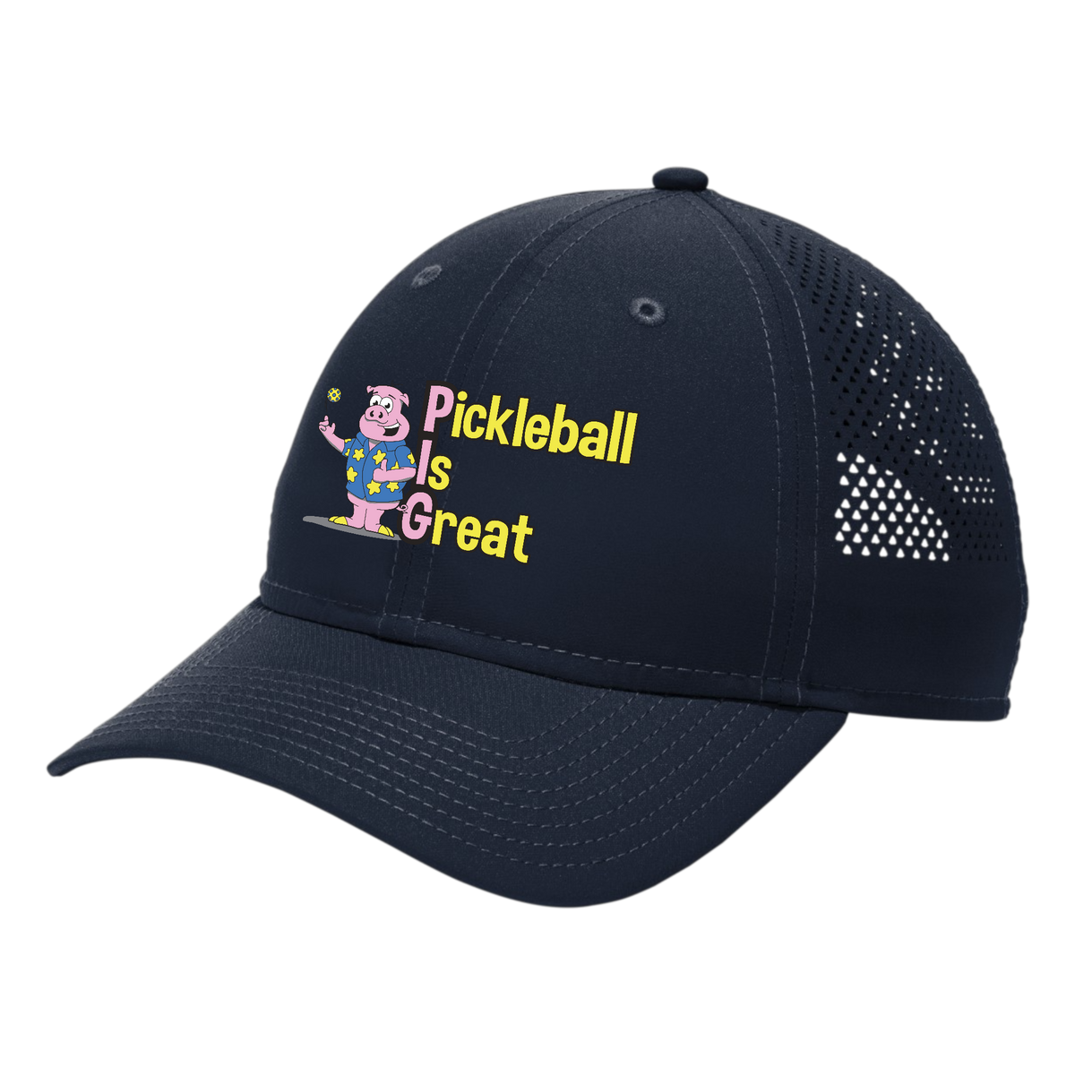 PIG Unisex Perforated Performance Cap Main Logo