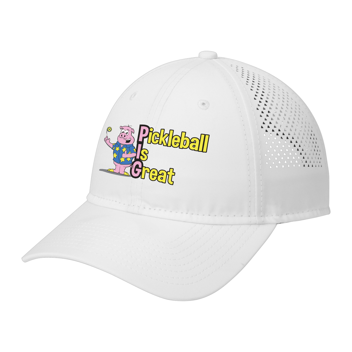 PIG Unisex Perforated Performance Cap Main Logo