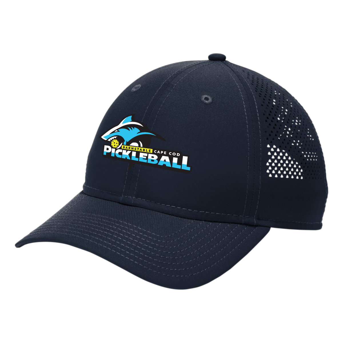 Barnstable Unisex Perforated Performance Cap White Logo