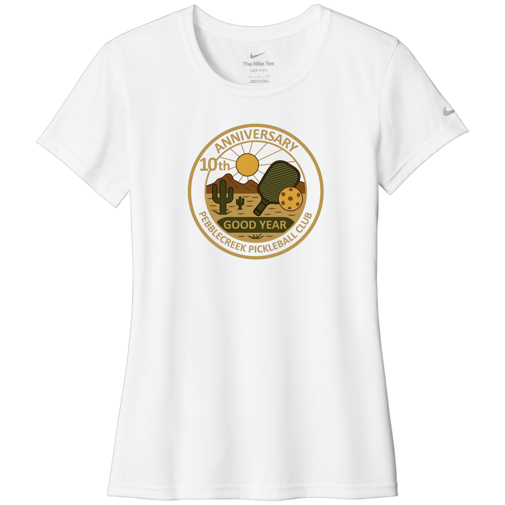 PebbleCreek Womens Nike Dri Fit Large Anniv Logo