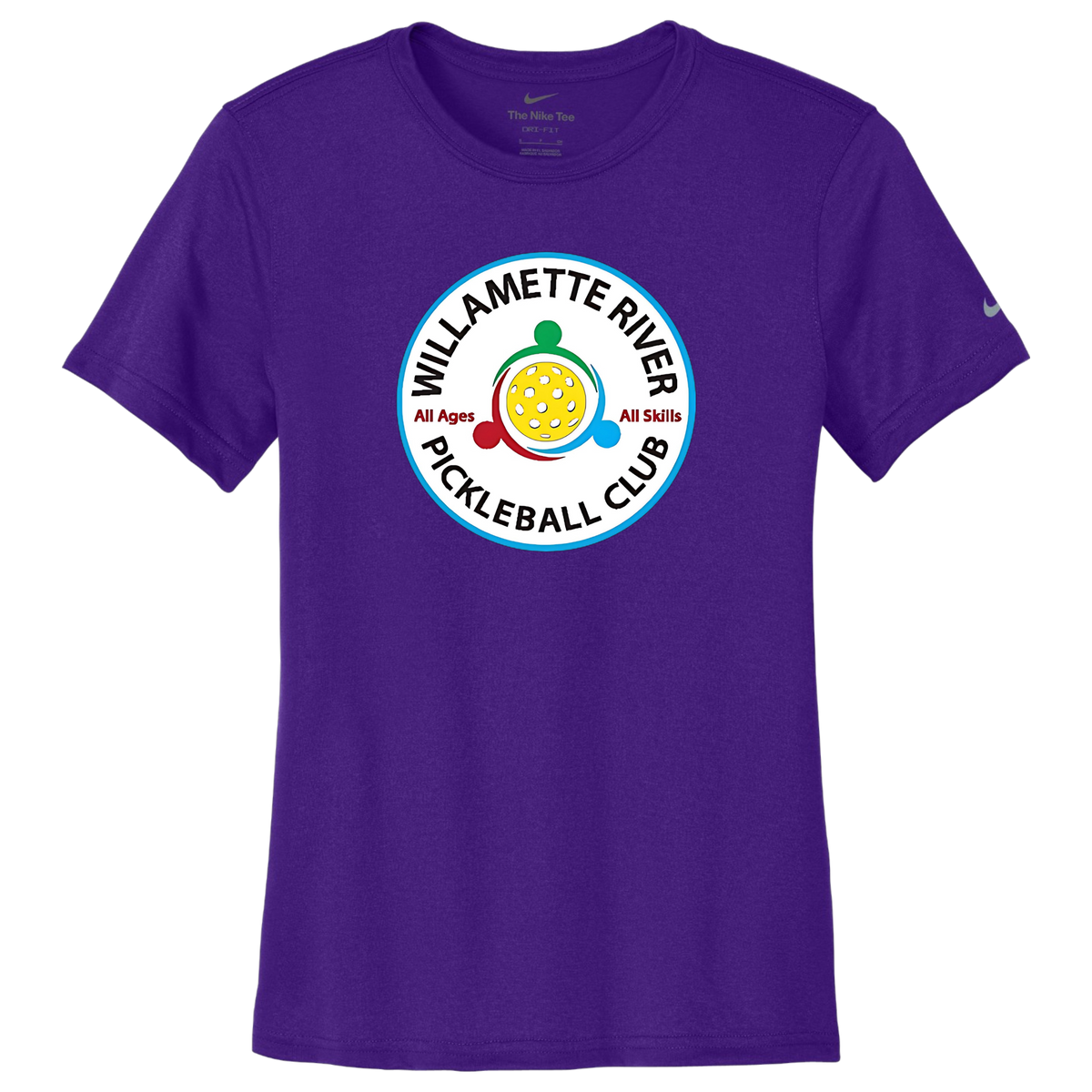 Willamette Womens Nike Dri Fit Tee Large Logo