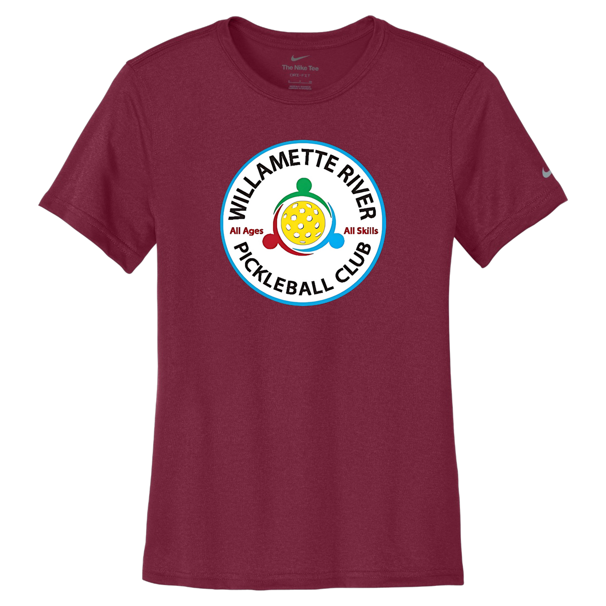 Willamette Womens Nike Dri Fit Tee Large Logo