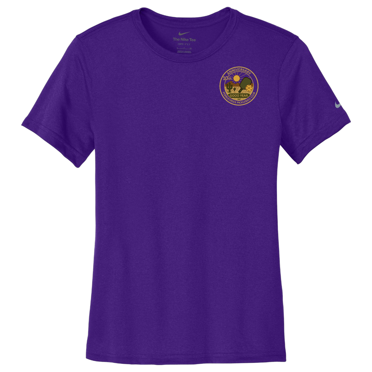 PebbleCreek Womens Nike Dri Fit Small Anniv Logo