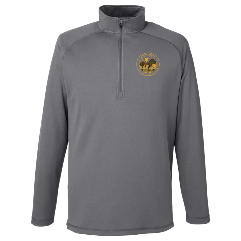 PebbleCreek Mens Quarter Zip Spyder Anniv Logo