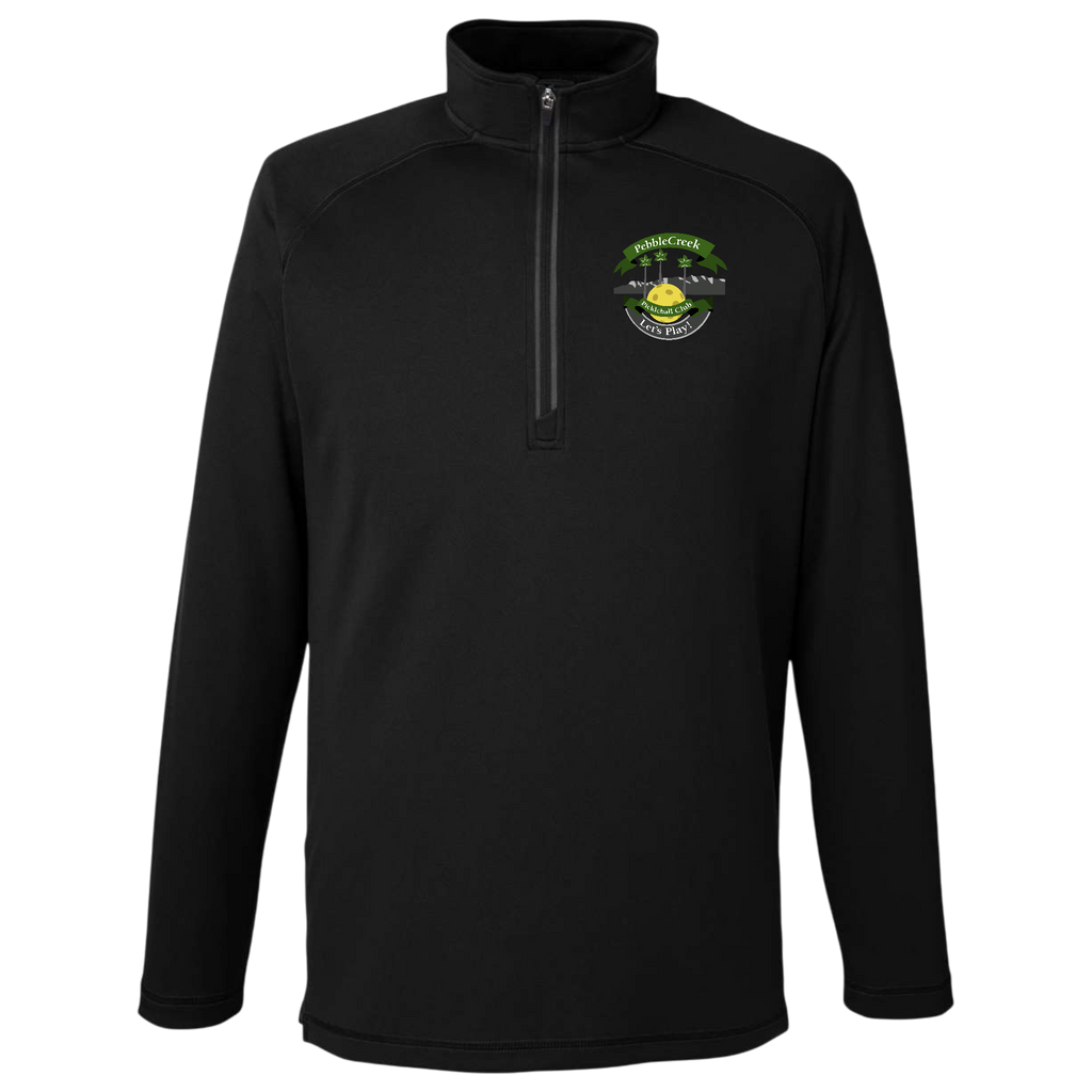 PebbleCreek Mens Quarter Zip Spyder Main Logo