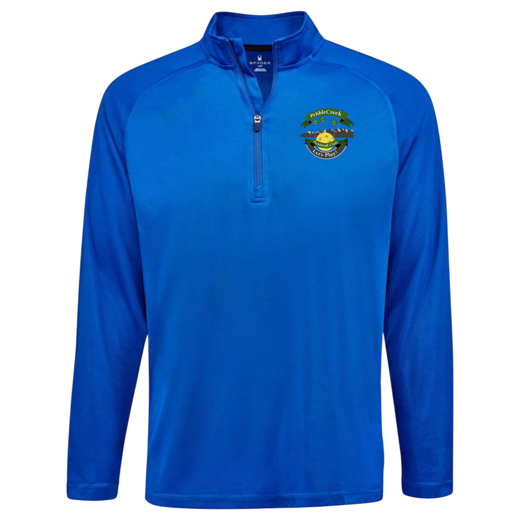 PebbleCreek Mens Quarter Zip Spyder Main Logo