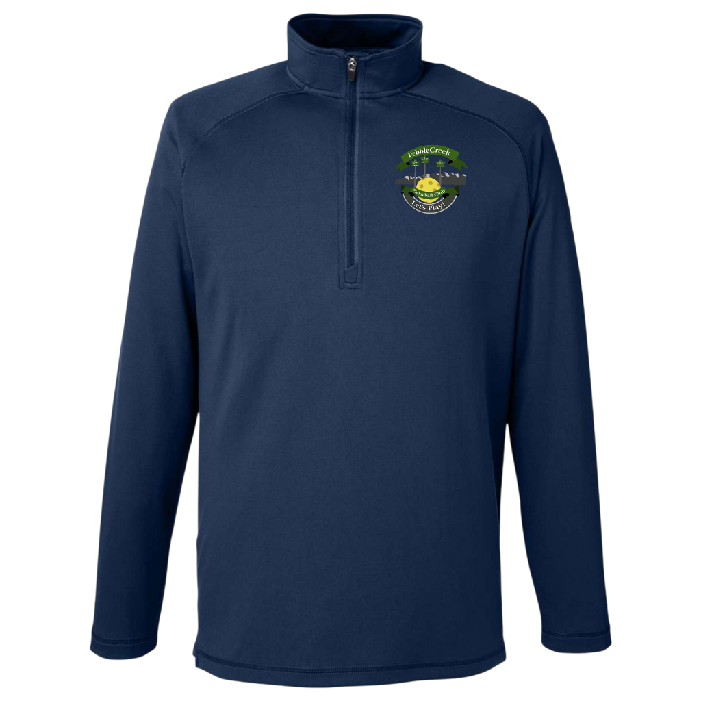 PebbleCreek Mens Quarter Zip Spyder Main Logo