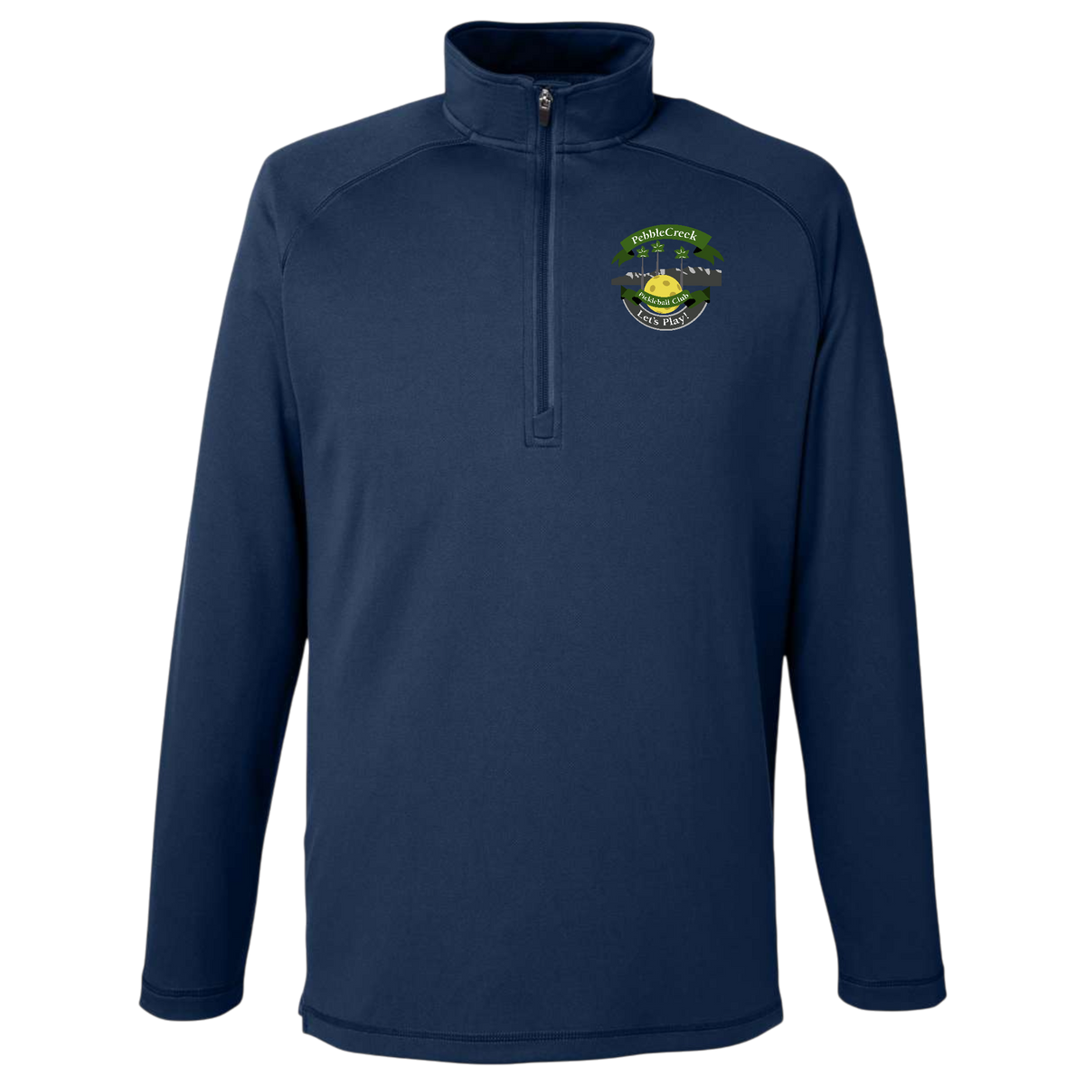 PebbleCreek Mens Quarter Zip Spyder Main Logo