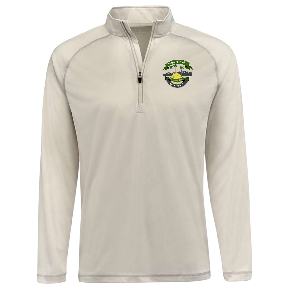 PebbleCreek Mens Quarter Zip Spyder Main Logo